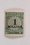 Postage stamp, 1 million mark, issued in Germany during hyperinflation in the Weimar Republic
