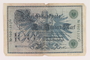 Imperial Germany Reichsbanknote, 100 marks, 100 marks, issued in 1908