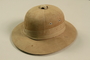 Adult's pith helmet acquired in India during the journey to the US by a Jewish family fleeing German occupied Poland
