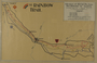 Copy of hand drawn map, Rainbow Division route to liberation of Dachau by division member