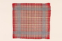 Red plaid handkerchief used in the Warsaw ghetto