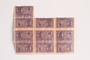 Sheet of control stamps used by Gerry van Heel to forge identity documents