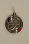 French Deaf-Mute National Cup basketball medal awarded to a German Jewish athlete