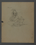 Drawing of a prisoner using a latrine by Nikolaj Pirnat and acquired by John Bolé