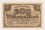 Remscheid 500 million mark note, saved by German Jewish refugee