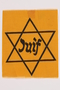 Unused factory-printed Star of David badge printed with Juif, owned by Jacob J. Barosin