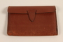 Red-brown leather document wallet used by a German Jewish refugee