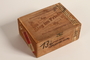 Engraved wooden Havana cigar box acquired by Austrian Jewish refugee