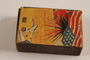 Japanese propaganda matchbox with a Japanese plane bombing the US and British flags acquired postwar by a German Jewish refugee