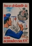 Battle of Dakar poster featuring a caricature of Churchill fishing with De Gaulle as bait