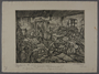 Leo Haas aquatint of a room overcrowded with ill inmates