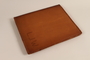 Monogrammed leather binder made for Director, ORT vocational schools, DP camps