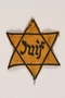 Star of David badge with Juif worn by a German Jewish refugee