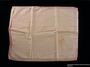 Monogrammed pink silk pillow sham recovered by a Hungarian Jewish refugee postwar