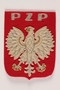 Polish Union of Swimming red felt badge with an eagle awarded postwar to a Polish Army swim coach