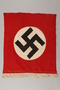 Nazi banner with swastika and white fringe