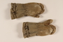 Pair of khaki ski mittens used by a German Jewish emigre in the US