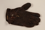 Brown Nappa leather left hand glove brought to the US by a German Jewish refugee