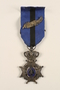 Order of Leopold II Knight class medal, ribbon and silver palm citation awarded to a Belgian resistance fighter