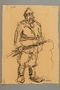 Drawing by Alexander Bogen of a bearded partisan