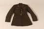 Olive drab dress uniform jacket in the style worn by a US Army officer