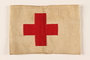 Armband with embroidered red cross used by US Army medic