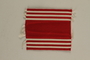 US Army soldier's red and white striped ribbon