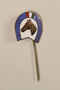 Horseshoe shaped stickpin with blue border owned by a German Jewish businessman in Shanghai