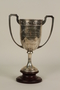 Recreation Club of Shanghai silver trophy cup with wooden base awarded to a German Jewish businessman in Shanghai