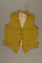 Yellow cloth vest with 5 brass buttons owned by a German Jewish businessman in Shanghai