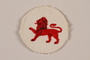 Boy Scout badge with an embroidered red lion worn by an Austrian Jewish refugee in Shanghai