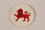Boy Scout badge with an embroidered red lion worn by a Jewish refugee in Shanghai