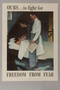 US war bonds poster of a Rockwell painting depicting a couple checking on their sleeping children