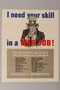 US poster depicting Uncle Sam and a list of military occupations