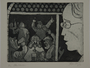 Plate 16, Herbert Sandberg series, Der Weg: young man looks with dismay at men drinking in a bar
