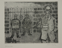 Plate 30, Herbert Sandberg series, Der Weg: man with a Red Aid jar at a factory strike