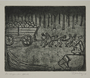 Plate 46, Herbert Sandberg series, Der Weg: uniformed prison inmates pull a wagonload of rocks
