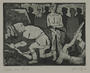 Plate 58, Herbert Sandberg series, Der Weg: men find rifles in the rubble