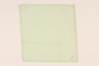 Light green handkerchief with a pink monogram carried by a Kindertransport refugee