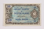 Allied Military, 10 mark note, with inscription by a war crimes trials court reporter
