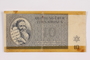 Theresienstadt ghetto-labor camp scrip, 10 kronen note, acquired by a former inmate