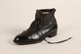 Pair of men's black leather lace-up ankle boots owned by a Jewish refugee during his escape from Vienna