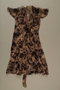 Pink and black floral patterned chiffon dress owned by a Jewish refugee from Austria