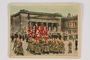 Cigarette card with image of Nazi military parade