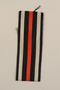 WWI German military black and white striped ribbon that belonged to a Jewish veteran and concentration camp inmate