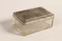 Glass and silver keepsake box used by a German Jewish refugee nurse and postwar aid worker