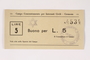 Cremona concentration camp scrip, 5 Lire note with a Star of David stamp