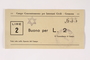 Cremona concentration camp scrip, 2 Lire note with a Star of David stamp