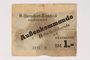 Buchenwald subcamp scrip, 1 Reichsmark note for use in Rottleberode