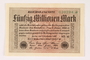 Weimar Germany Reichsbanknote, 50 million mark